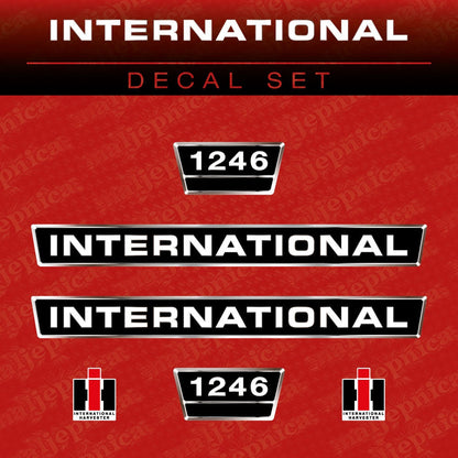 International 1246 Aftermarket Replacement Tractor Decal (Sticker) Set