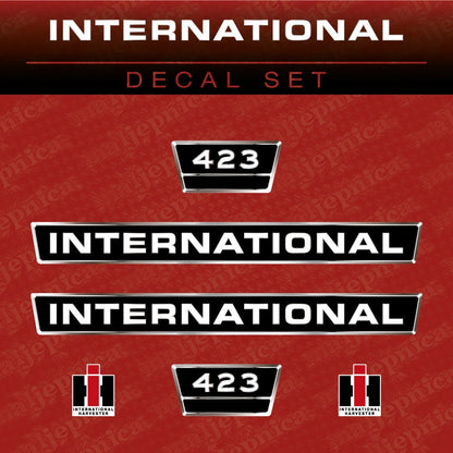 International 423 Aftermarket Replacement Tractor Decal (Sticker) Set
