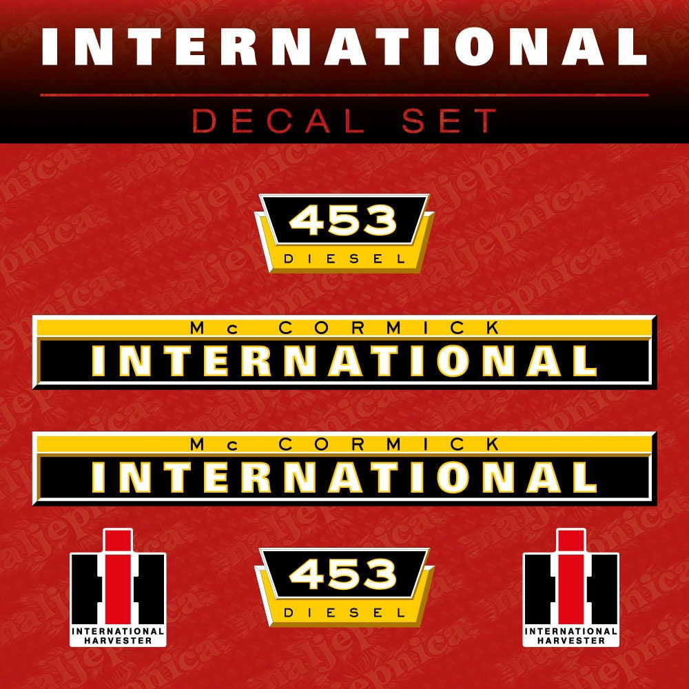 International 453 Mc Cormik Aftermarket Replacement Tractor Decal (Sticker) Set