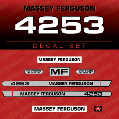Massey Ferguson 4253 Aftermarket Replacement Tractor Decal (Sticker) Set