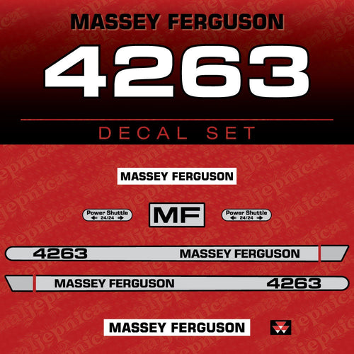 Massey Ferguson 4263 Aftermarket Replacement Tractor Decal (Sticker) Set