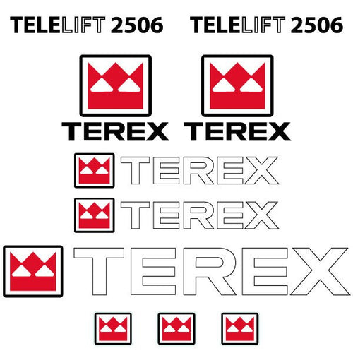 Terex TeleLift 2506 Aftermarket Replacement Tractor Decal (Sticker) Set