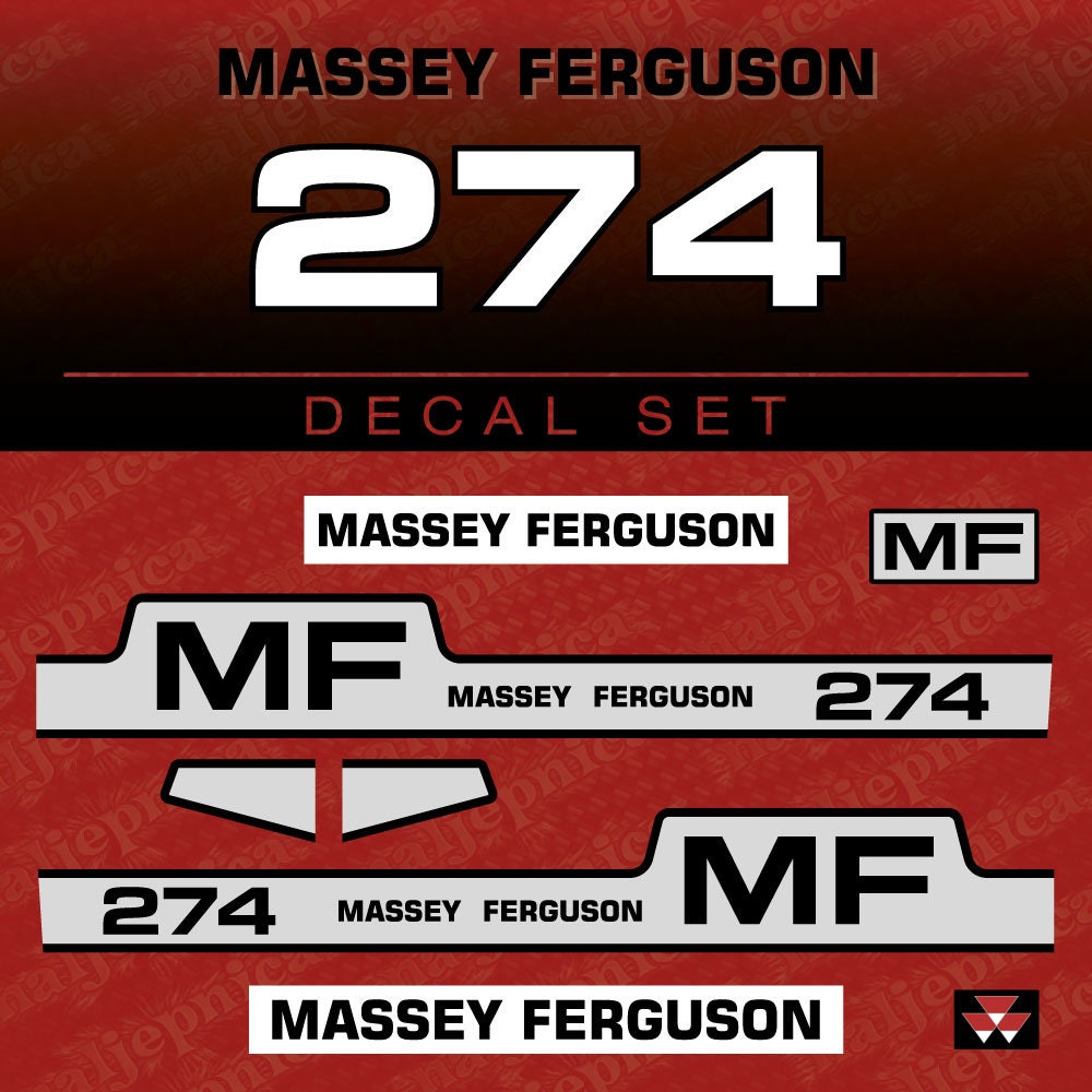 Massey Ferguson 274 Aftermarket Replacement Tractor Decal (Sticker) Set