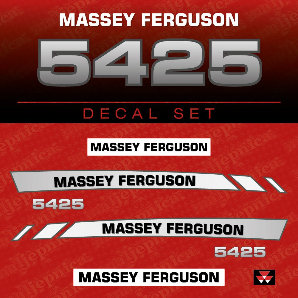Massey Ferguson 5425 (2006) Aftermarket Replacement Tractor Decal (Sticker) Set