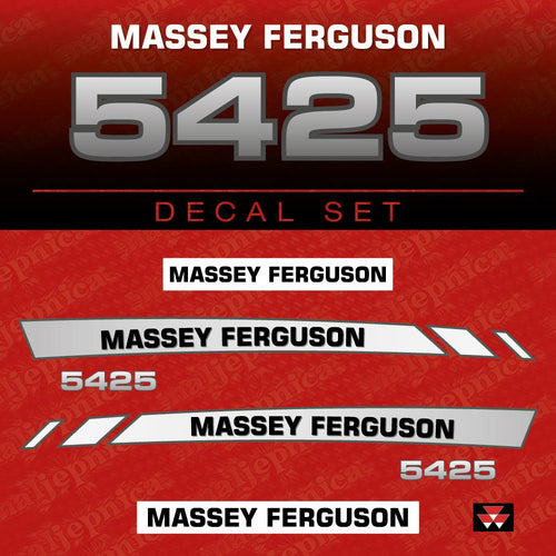 Massey Ferguson 5425 (2006) Aftermarket Replacement Tractor Decal (Sticker) Set
