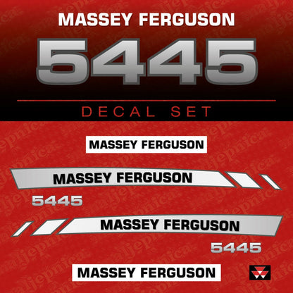 Massey Ferguson 5445 (2006) Aftermarket Replacement Tractor Decal (Sticker) Set