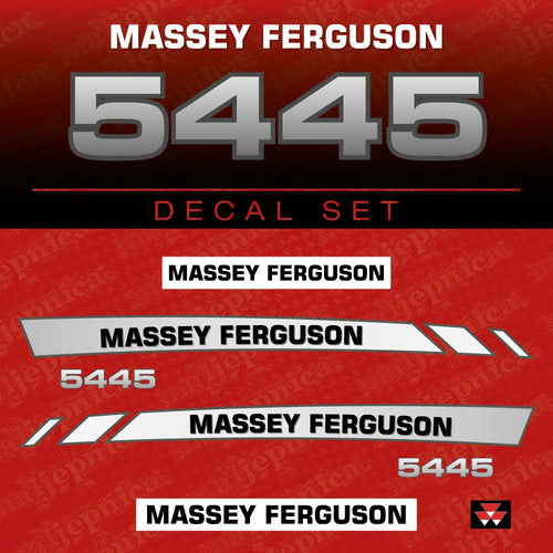 Massey Ferguson 5445 (2006) Aftermarket Replacement Tractor Decal (Sticker) Set