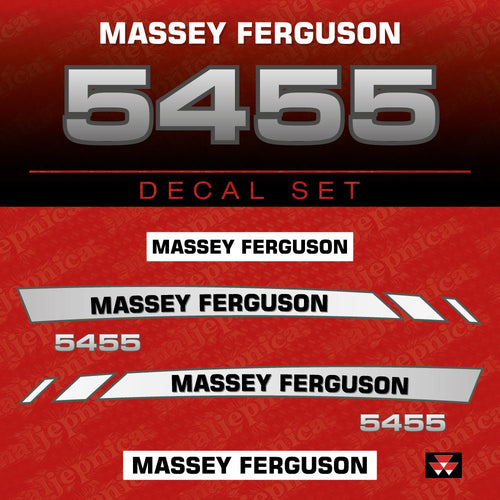 Massey Ferguson 5455 (2006) Aftermarket Replacement Tractor Decal (Sticker) Set