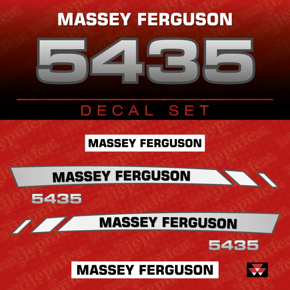 Massey Ferguson 5435 (2006) Aftermarket Replacement Tractor Decal (Sticker) Set