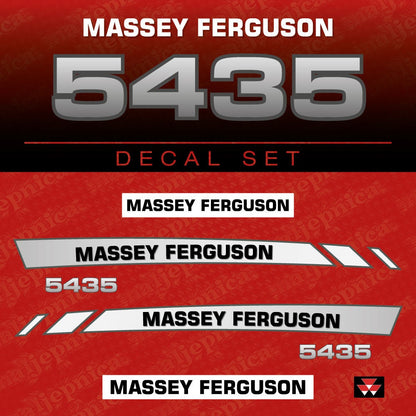 Massey Ferguson 5435 (2006) Aftermarket Replacement Tractor Decal (Sticker) Set