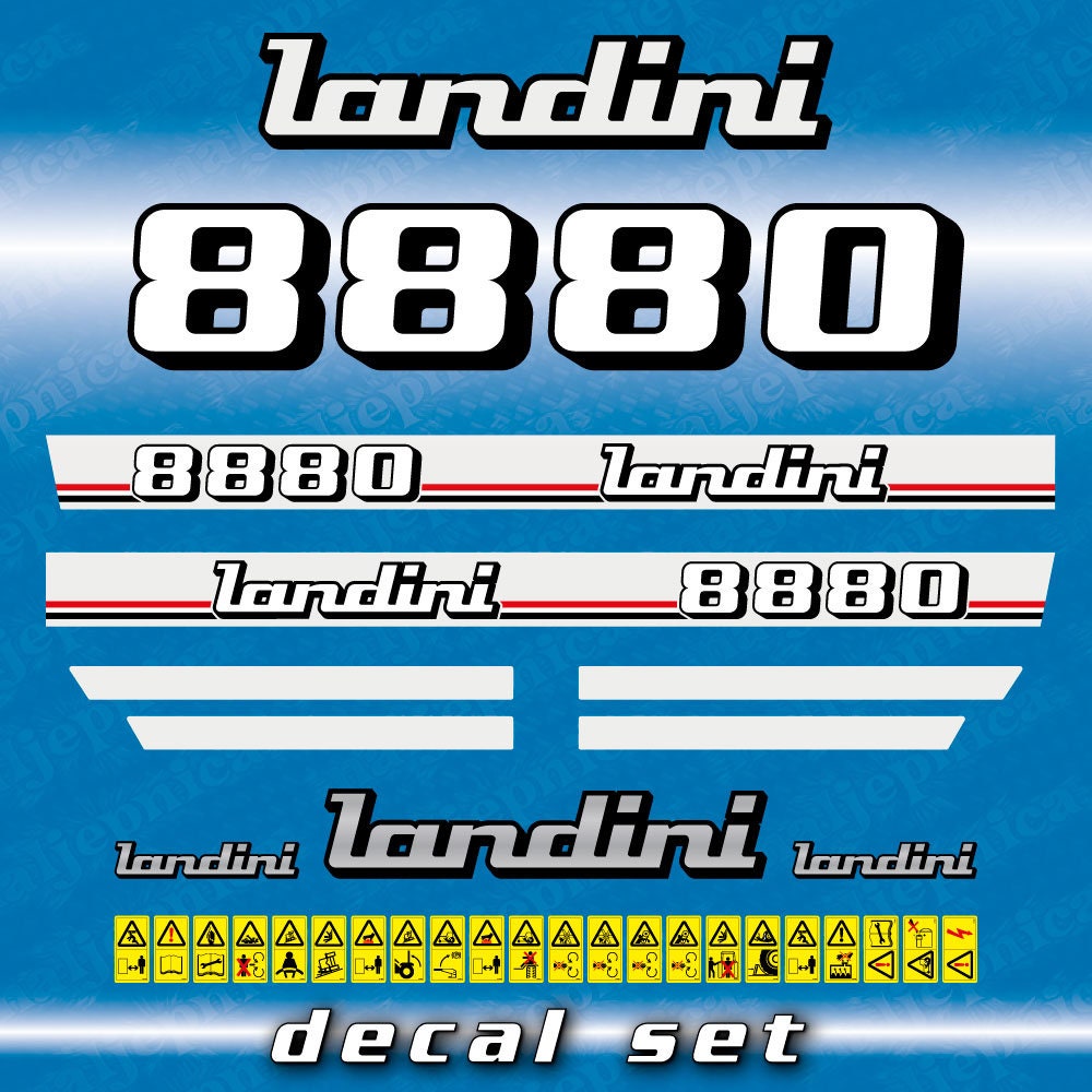 Landini 8880 Aftermarket Replacement Tractor Decal (Sticker) Set