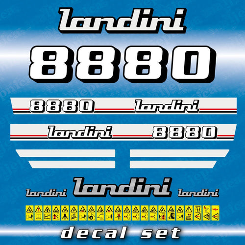 Landini 8880 Aftermarket Replacement Tractor Decal (Sticker) Set