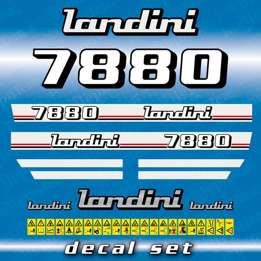 Landini 7880 Aftermarket Replacement Tractor Decal (Sticker) Set