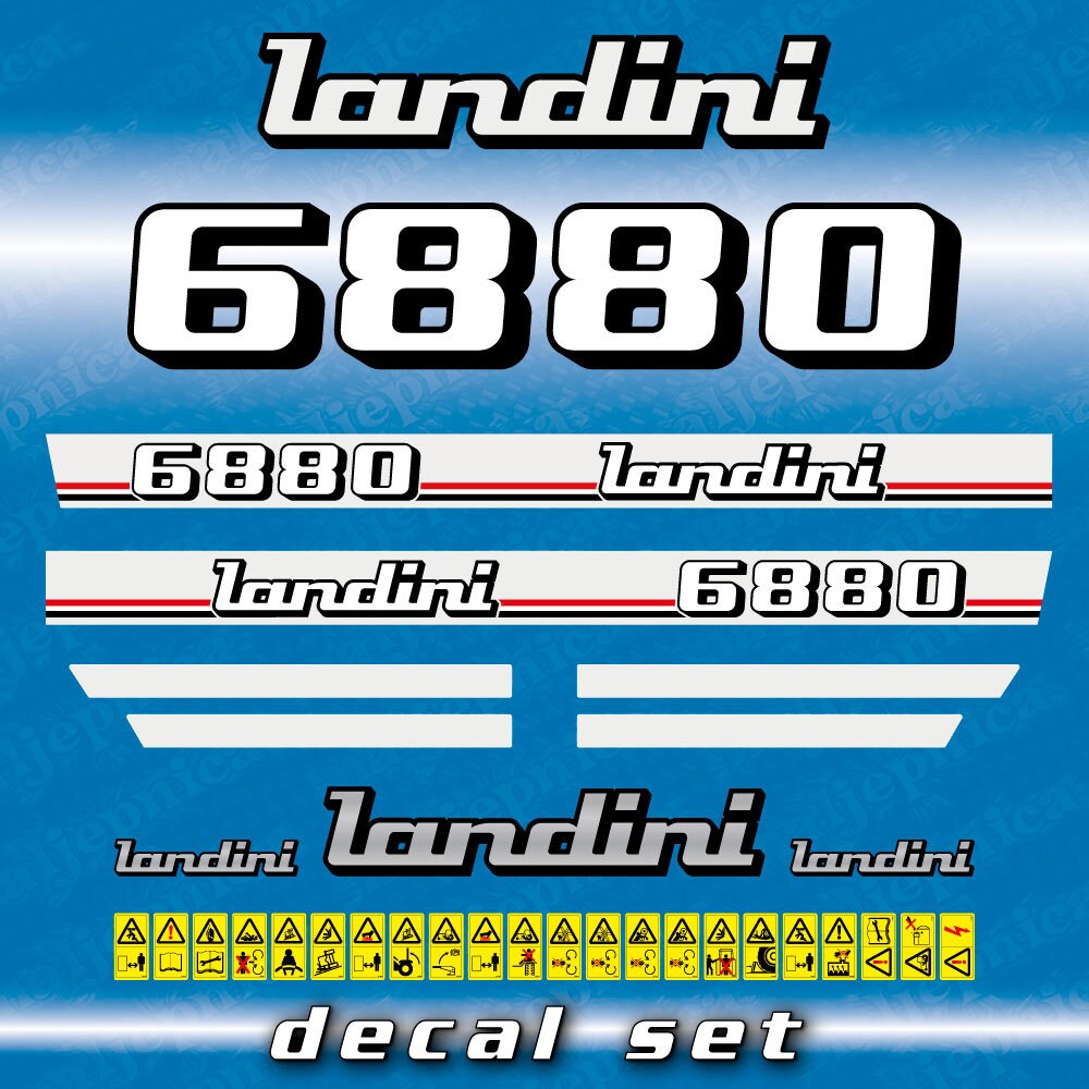Landini 6880 Aftermarket Replacement Tractor Decal (Sticker) Set