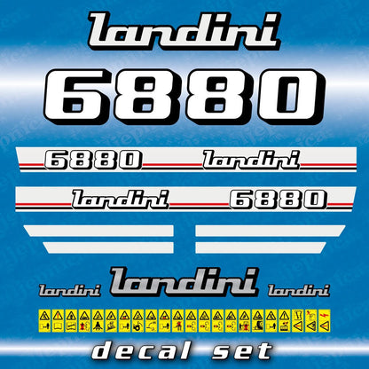 Landini 6880 Aftermarket Replacement Tractor Decal (Sticker) Set