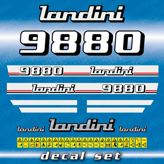 Landini 9880 Aftermarket Replacement Tractor Decal (Sticker) Set