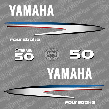 Yamaha 50 Four Stroke (2002-2006) Outboard Decal Sticker Set