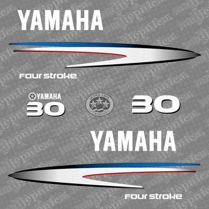 Yamaha 30 Four Stroke (2002-2006) Outboard Decal Sticker Set