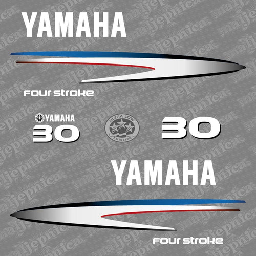 Yamaha 30 Four Stroke (2002-2006) Outboard Decal Sticker Set