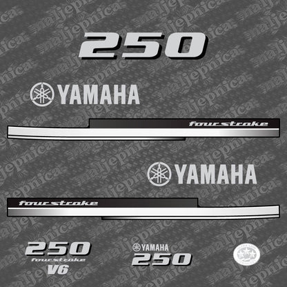 Yamaha 250 Four Stroke 2008 Outboard Decal Sticker Set