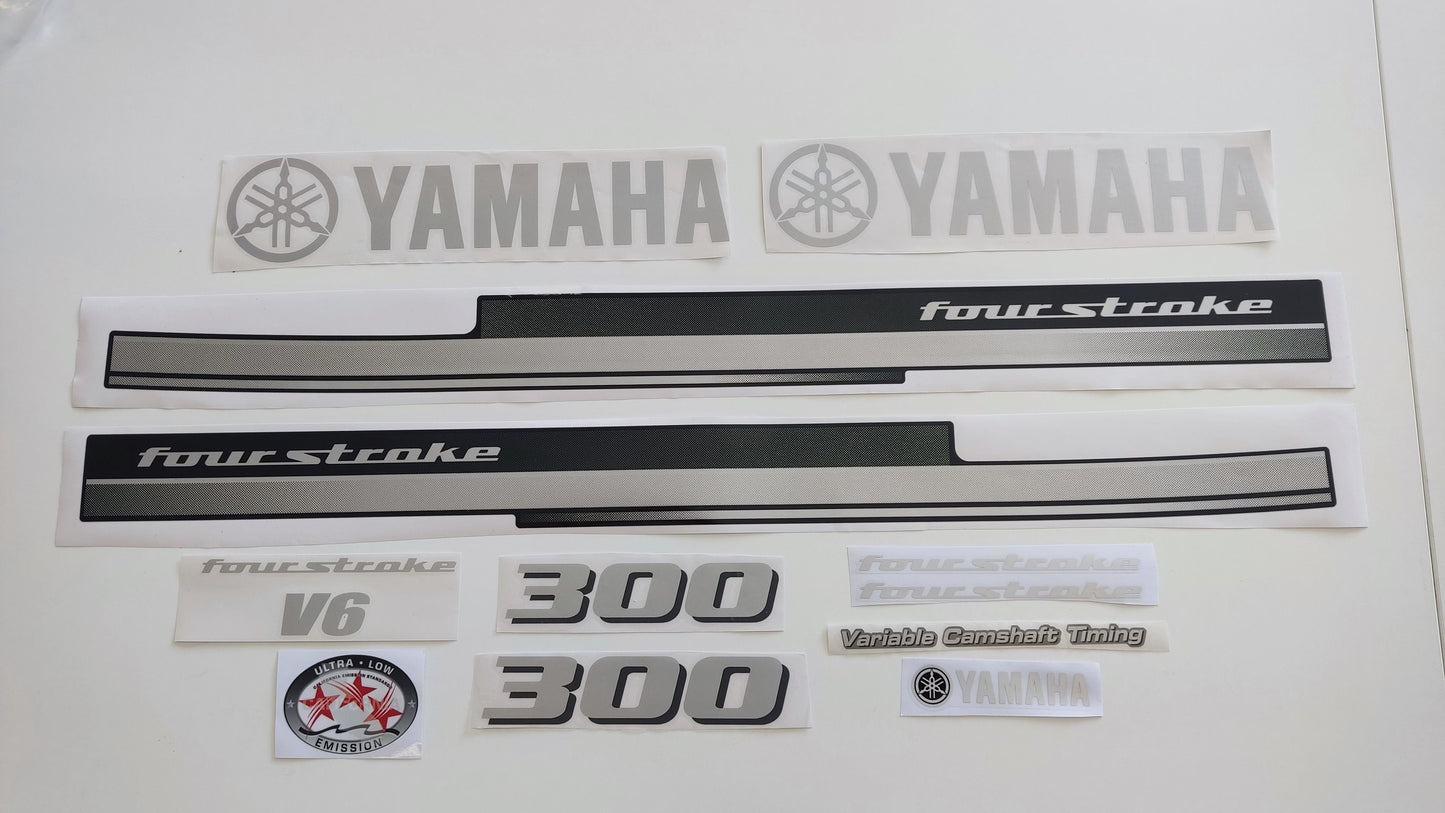 Yamaha 300 Four Stroke 2008 Outboard Decal Sticker Set