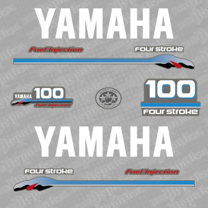 Yamaha 100 Four Stroke (2000) Outboard Decal Sticker Set