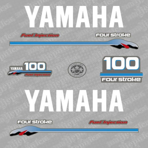 Yamaha 100 Four Stroke (2000) Outboard Decal Sticker Set