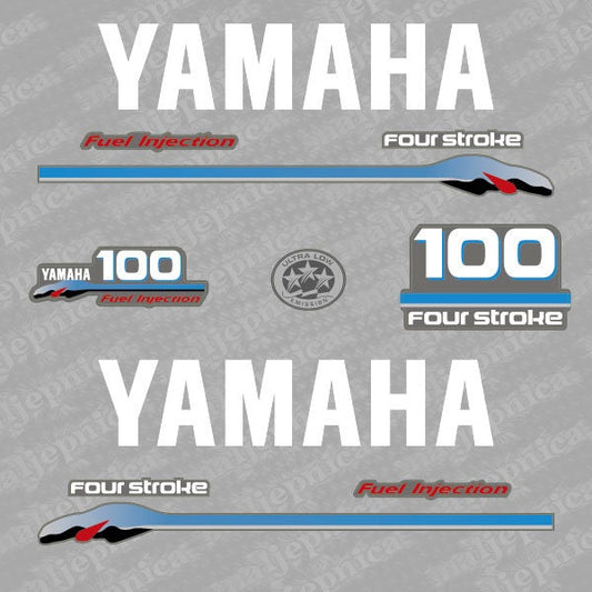 Yamaha 100 Four Stroke (2000) Outboard Decal Sticker Set