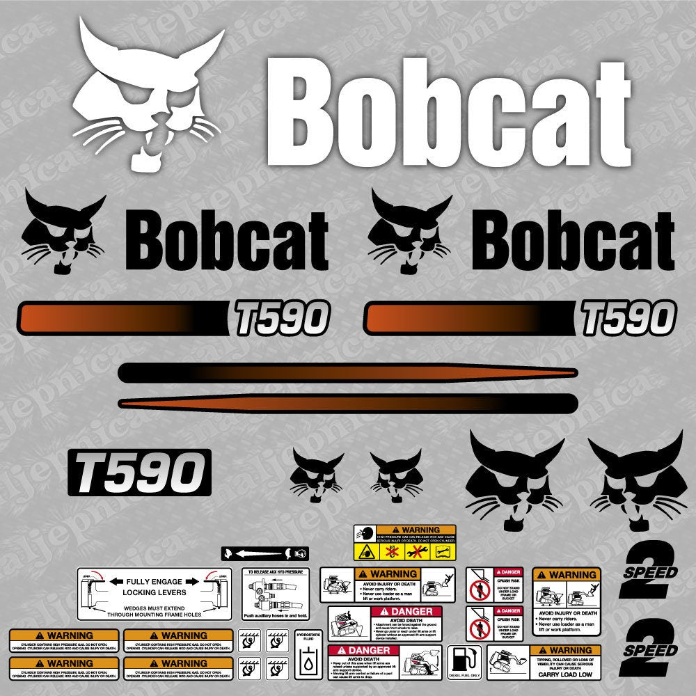 thumbnail image 2 of Bobcat T590 Track Loader Decal Kit - Reproduction Aftermarket Sticker Set 2 of 5