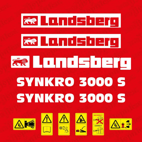 Landsberg Synkro 3000S Aftermarket Replacement Decal / Sticker Set