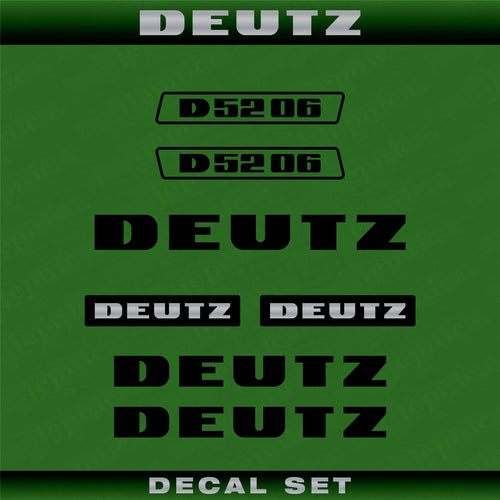 Deutz D 52 06 (1974) Aftermarket Replacement Tractor Decal (Sticker) Set