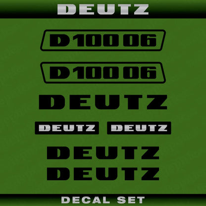 Deutz D 100 06 (1974) Aftermarket Replacement Tractor Decal (Sticker) Set