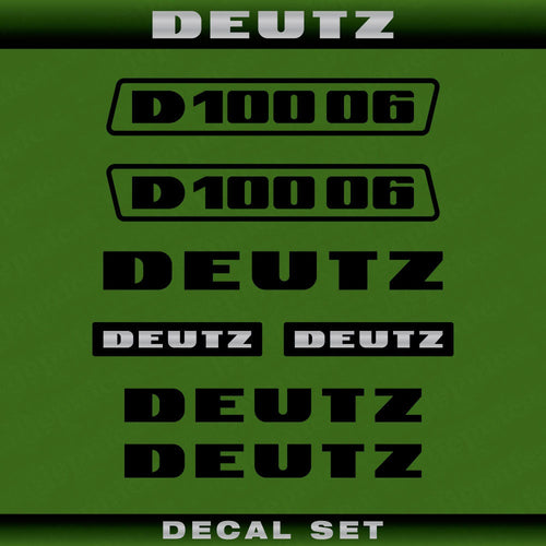 Deutz D 100 06 (1974) Aftermarket Replacement Tractor Decal (Sticker) Set