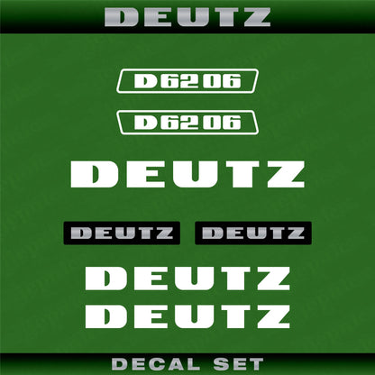 Deutz D 62 06 W (1974) Aftermarket Replacement Tractor Decal (Sticker) Set
