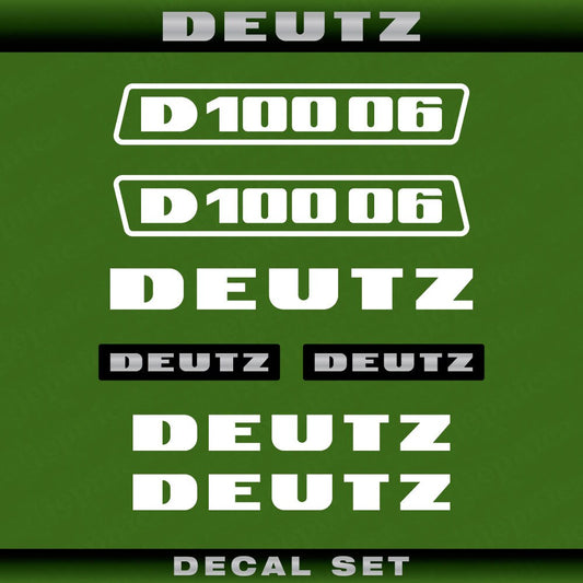 Deutz D 100 06 W (1974) Aftermarket Replacement Tractor Decal (Sticker) Set
