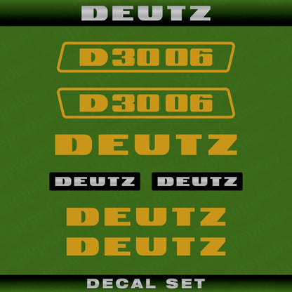 Deutz D 30 06 G (1974) Aftermarket Replacement Tractor Decal (Sticker) Set