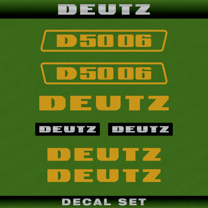 Deutz D 50 06 G (1974) Aftermarket Replacement Tractor Decal (Sticker) Set