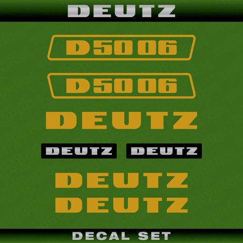 Deutz D 50 06 G (1974) Aftermarket Replacement Tractor Decal (Sticker) Set