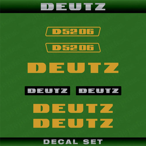 Deutz D 52 06 G (1974) Aftermarket Replacement Tractor Decal (Sticker) Set