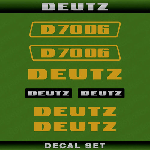 Deutz D 70 06 G (1974) Aftermarket Replacement Tractor Decal (Sticker) Set