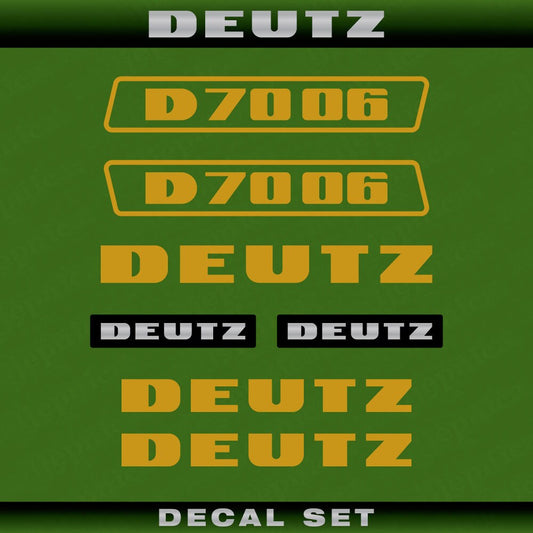 Deutz D 70 06 G (1974) Aftermarket Replacement Tractor Decal (Sticker) Set