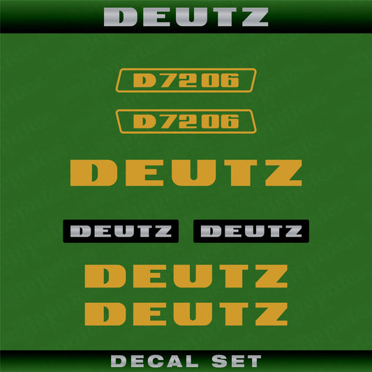 Deutz D 72 06 G (1974) Aftermarket Replacement Tractor Decal (Sticker) Set