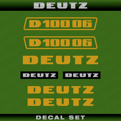 Deutz D 100 06 G (1974) Aftermarket Replacement Tractor Decal (Sticker) Set