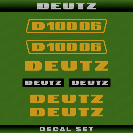 Deutz D 100 06 G (1974) Aftermarket Replacement Tractor Decal (Sticker) Set