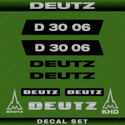 Deutz D 30 06 N Aftermarket Replacement Tractor Decal (Sticker) Set