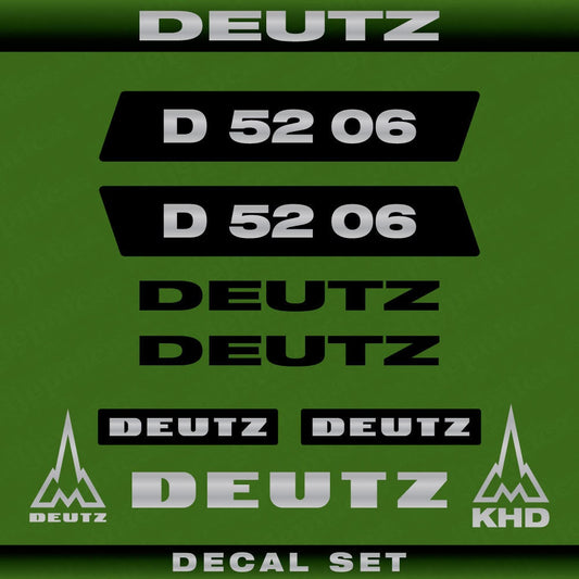 Deutz D 52 06 N Aftermarket Replacement Tractor Decal (Sticker) Set