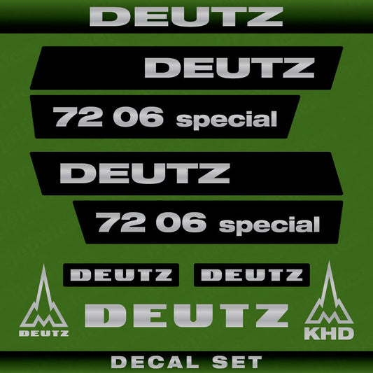 Deutz D 72 06 Special Aftermarket Replacement Tractor Decal (Sticker) Set