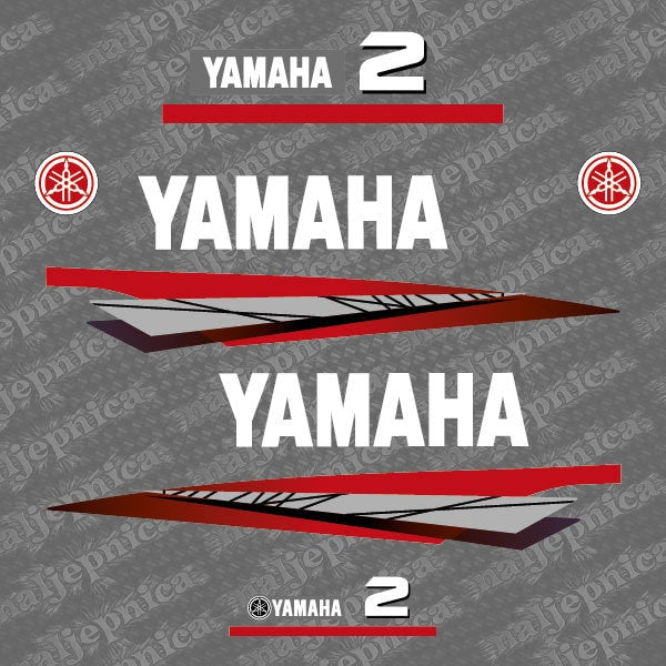 Yamaha 2 (1998-2001) Outboard Decal Sticker Set