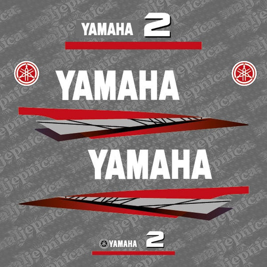Yamaha 2 (1998-2001) Outboard Decal Sticker Set