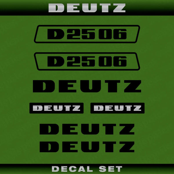 Deutz D 25 06 (1974) Aftermarket Replacement Tractor Decal (Sticker) Set